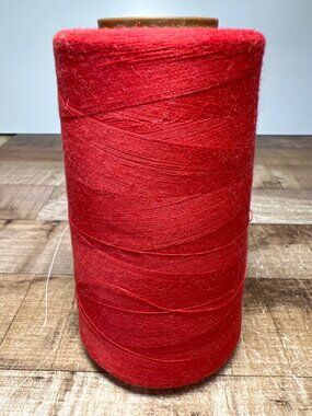 Coats Diagonal Chain Red Spun Polyester Thread 6000 Yds Tex 21 Tkt 100 Sewing